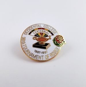 1987 Occidental College centennial enamel pin